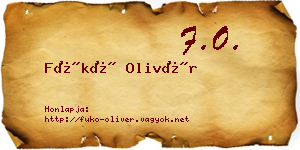 Fükő Olivér névjegykártya