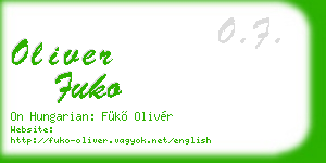 oliver fuko business card