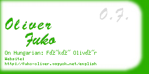 oliver fuko business card